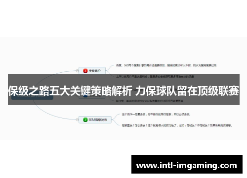 保级之路五大关键策略解析 力保球队留在顶级联赛